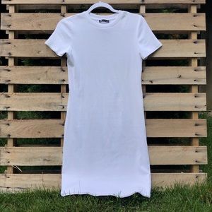 White Zara T-shirt dress
